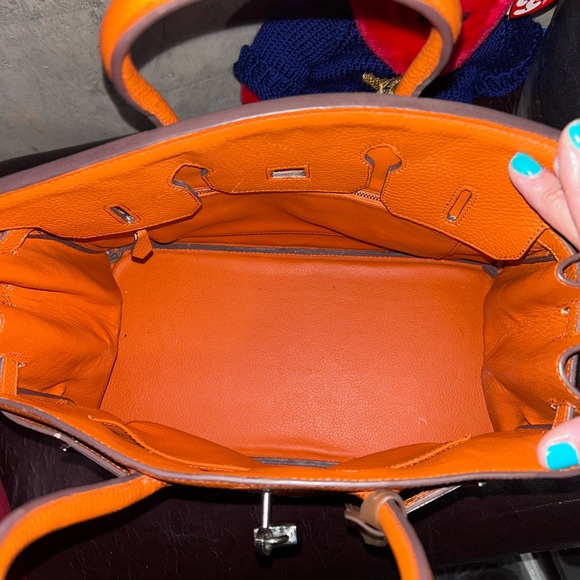 Leather Handbag Orange No Brand - Picture 4 of 10